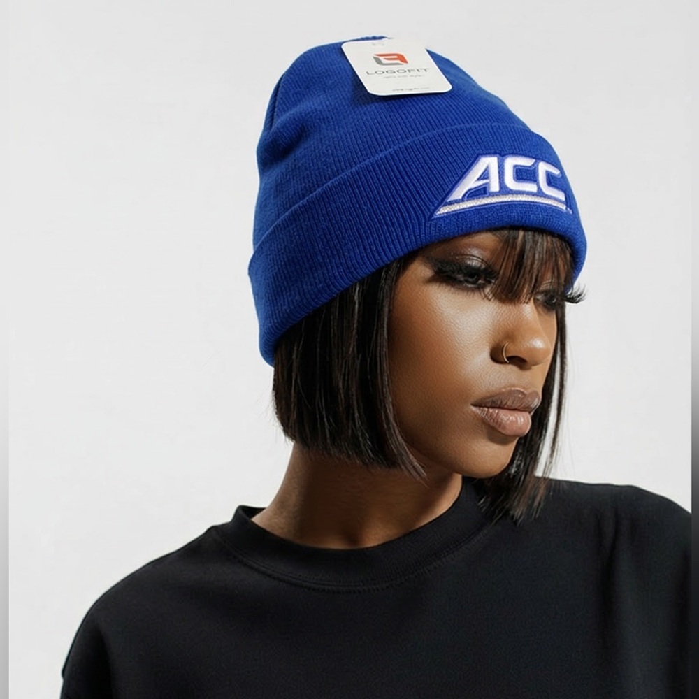 NWT NCAA Atlantic Coast Conference Blue Beanie Hat Embroidered ACC - One Size